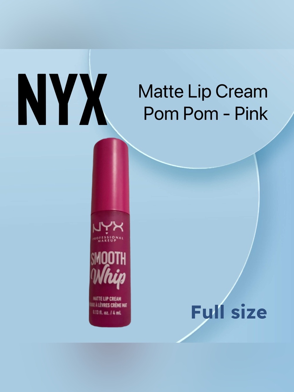 🇺🇸🆕NIB NYX | FULL| Hydrating & Smoothing Matte Lip cream PomPom - Pink